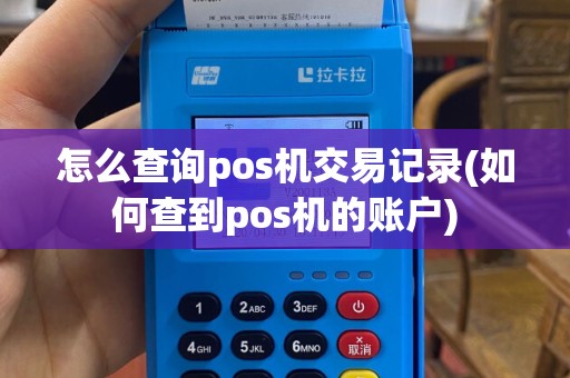 怎么查询pos机交易记录(如何查到pos机的账户)