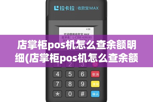 店掌柜pos机怎么查余额明细(店掌柜pos机怎么查余额)