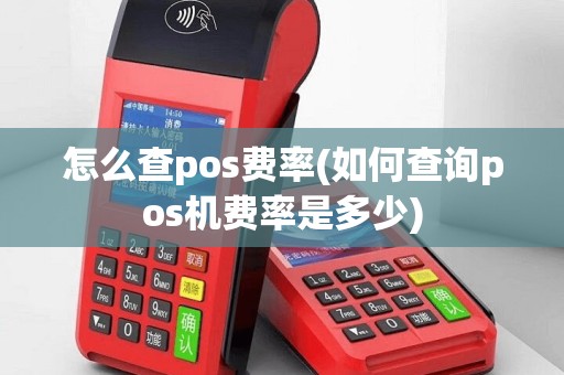 怎么查pos费率(如何查询pos机费率是多少)