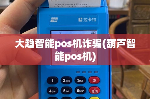 大趋智能pos机诈骗(葫芦智能pos机)