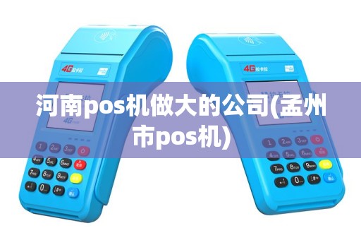 河南pos机做大的公司(孟州市pos机)