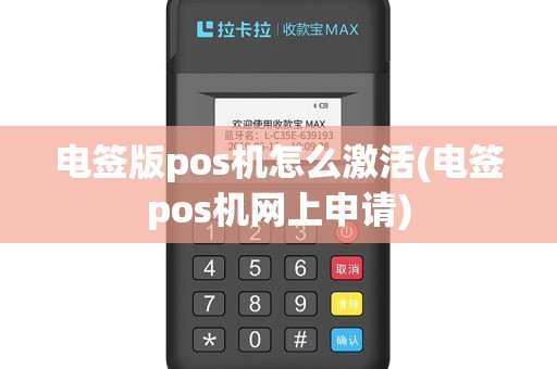 电签版pos机怎么激活(电签pos机网上申请)