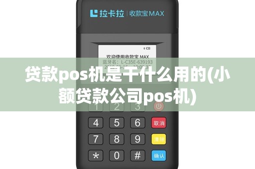 贷款pos机是干什么用的(小额贷款公司pos机)