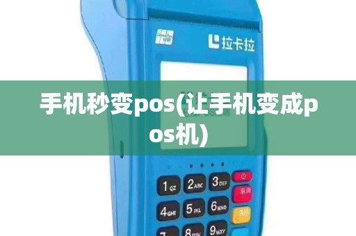 手机秒变pos(让手机变成pos机)