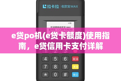 e贷po机(e贷卡额度)使用指南，e贷信用卡支付详解