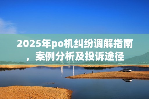 2025年po机纠纷调解指南，案例分析及投诉途径