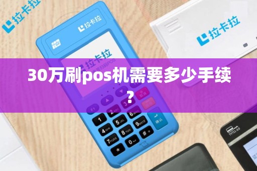 30万刷pos机需要多少手续？
