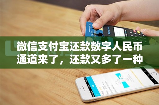 微信支付宝还款数字人民币通道来了,还款又多了一种新选择! 微信支付宝还款数字人民币通道来了,还款又多了一种新选择!