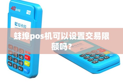 蚌埠pos机可以设置交易限额吗？