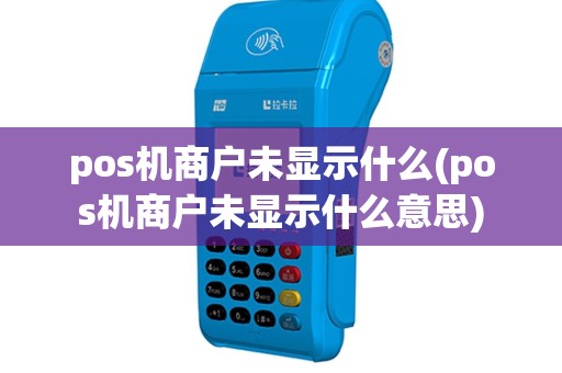 pos机商户未显示什么(pos机商户未显示什么意思)
