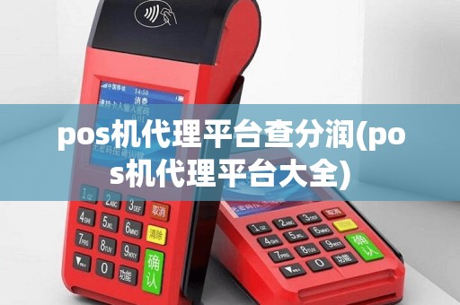 pos机代理平台查分润(pos机代理平台大全)