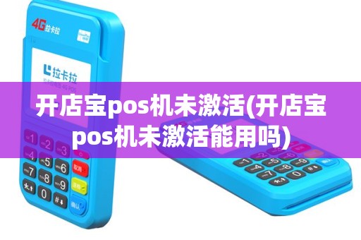 开店宝pos机未激活(开店宝pos机未激活能用吗)