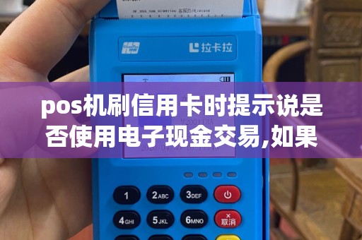 pos机刷信用卡时提示说是否使用电子现金交易,如果点了否...