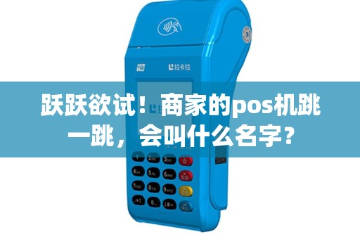 跃跃欲试！商家的pos机跳一跳，会叫什么名字？