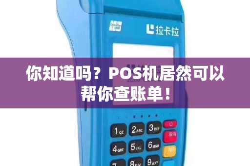 你知道吗？POS机居然可以帮你查账单！