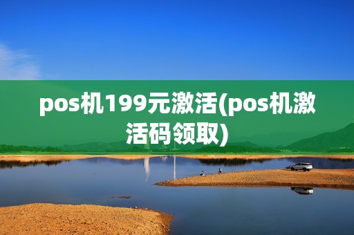 pos机199元激活(pos机激活码领取)