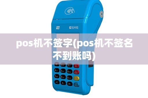 pos机不签字(pos机不签名不到账吗)