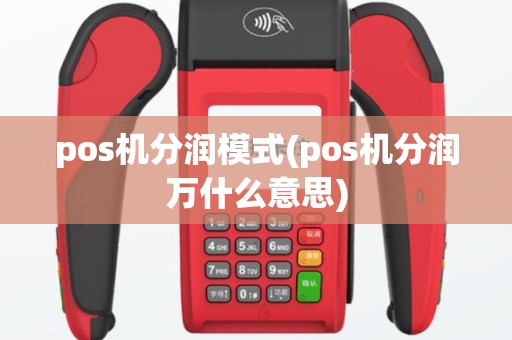 pos机分润模式(pos机分润万什么意思)
