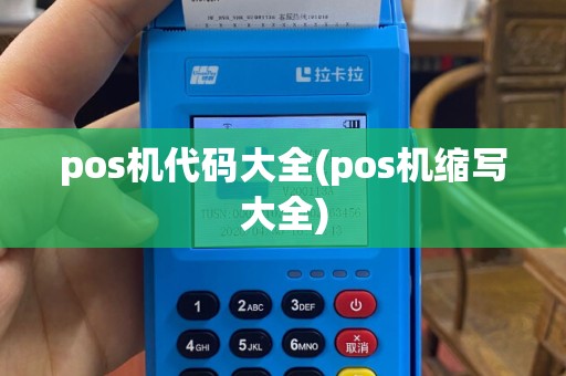 pos机代码大全(pos机缩写大全)