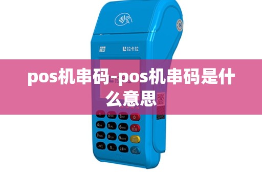 pos机串码-pos机串码是什么意思