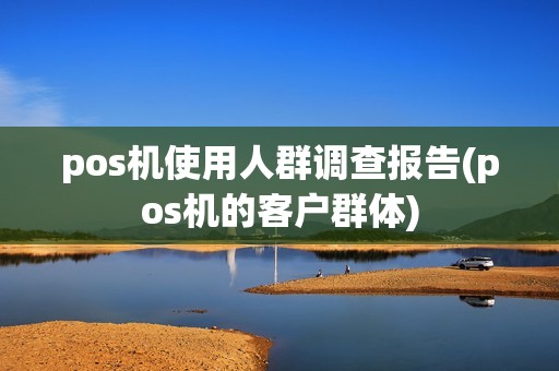 pos机使用人群调查报告(pos机的客户群体)