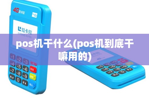 pos机干什么(pos机到底干嘛用的)
