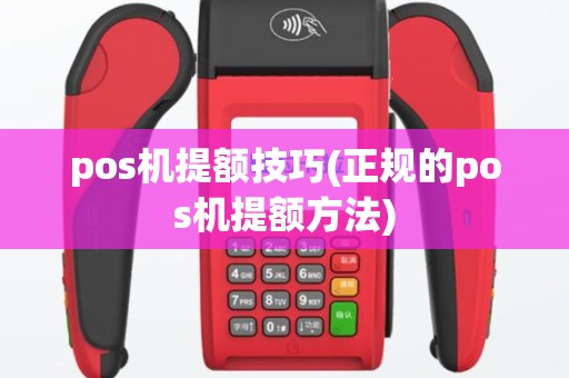 pos机提额技巧(正规的pos机提额方法)