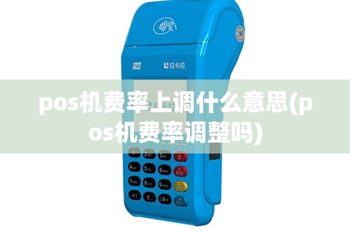 pos机费率上调什么意思(pos机费率调整吗)