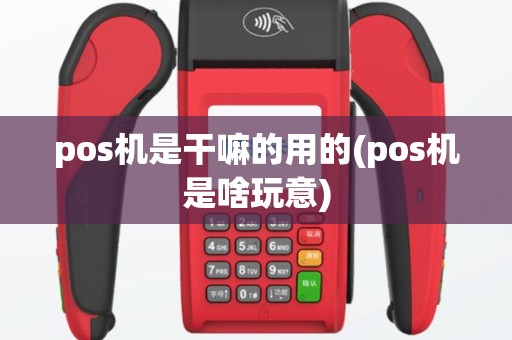 pos机是干嘛的用的(pos机是啥玩意)