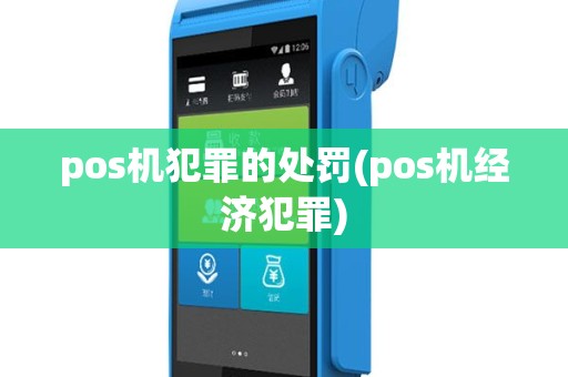 pos机犯罪的处罚(pos机经济犯罪)