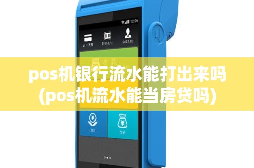 pos机银行流水能打出来吗(pos机流水能当房贷吗)