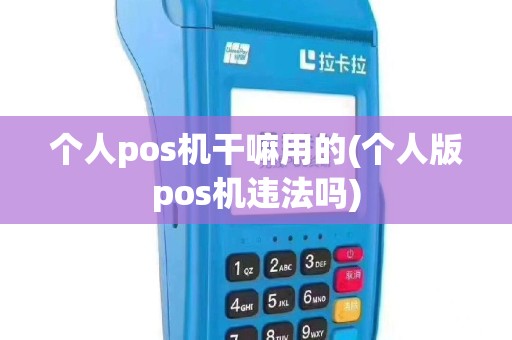 个人pos机干嘛用的(个人版pos机违法吗)
